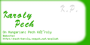 karoly pech business card
